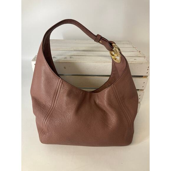 Michael Kors, large mauve leather shoulder bag - Picture 2 of 16